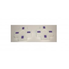 Hair clip purple white D Pad hair clip set