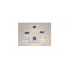 Hair clip purple white D Pad single