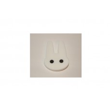 Hair clip white Rabbit hair clip single